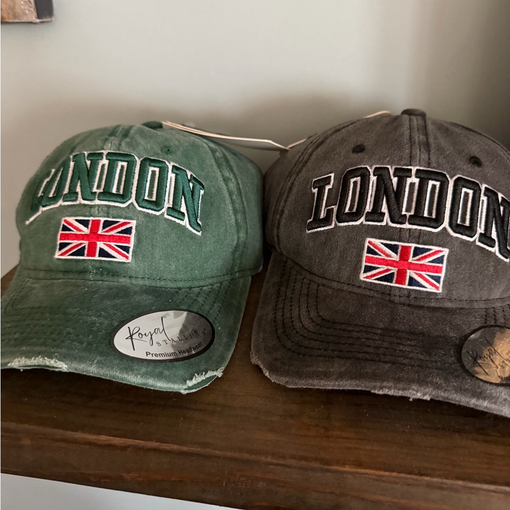 London Caps with Union Jack Patch NWT